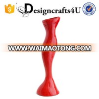 Home table decoration red lady quality ceramic vase flower