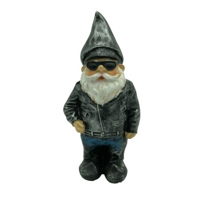 Outdoor Funny Lawn Garden Decoration Biker Gnome Statue