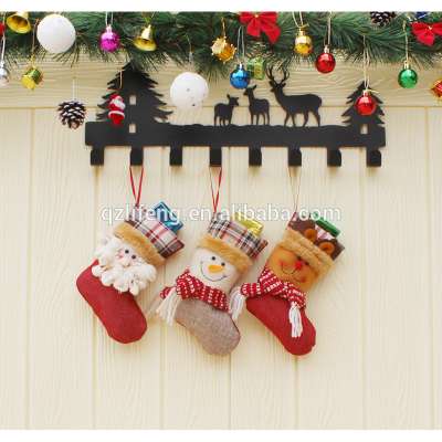 2017 Christmas socks for gift bag decoration santa claus stocking