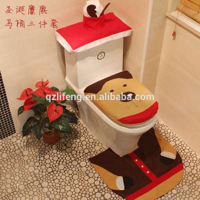 Christmas gift child love cute reindeer cloth toilet seat cover