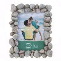 Resin beach rocks photo picture frame