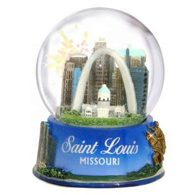 Custom made USA St Louis souvenir snow globe gift