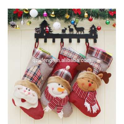 Fabric items decorative christmas gift socks