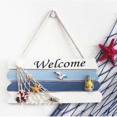 Garden decoration ocean sea series wall welcome sign wood print plaque