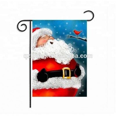 Christmas holiday ornaments santa claus garden flag