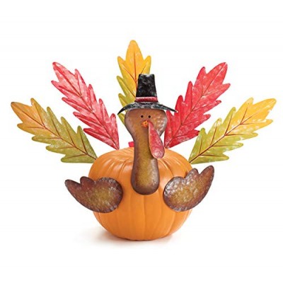 Metal Thanksgiving Decoration Pumpkin Turkey