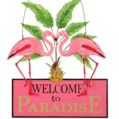 Custom Flamingo Metal Wall Art Decor